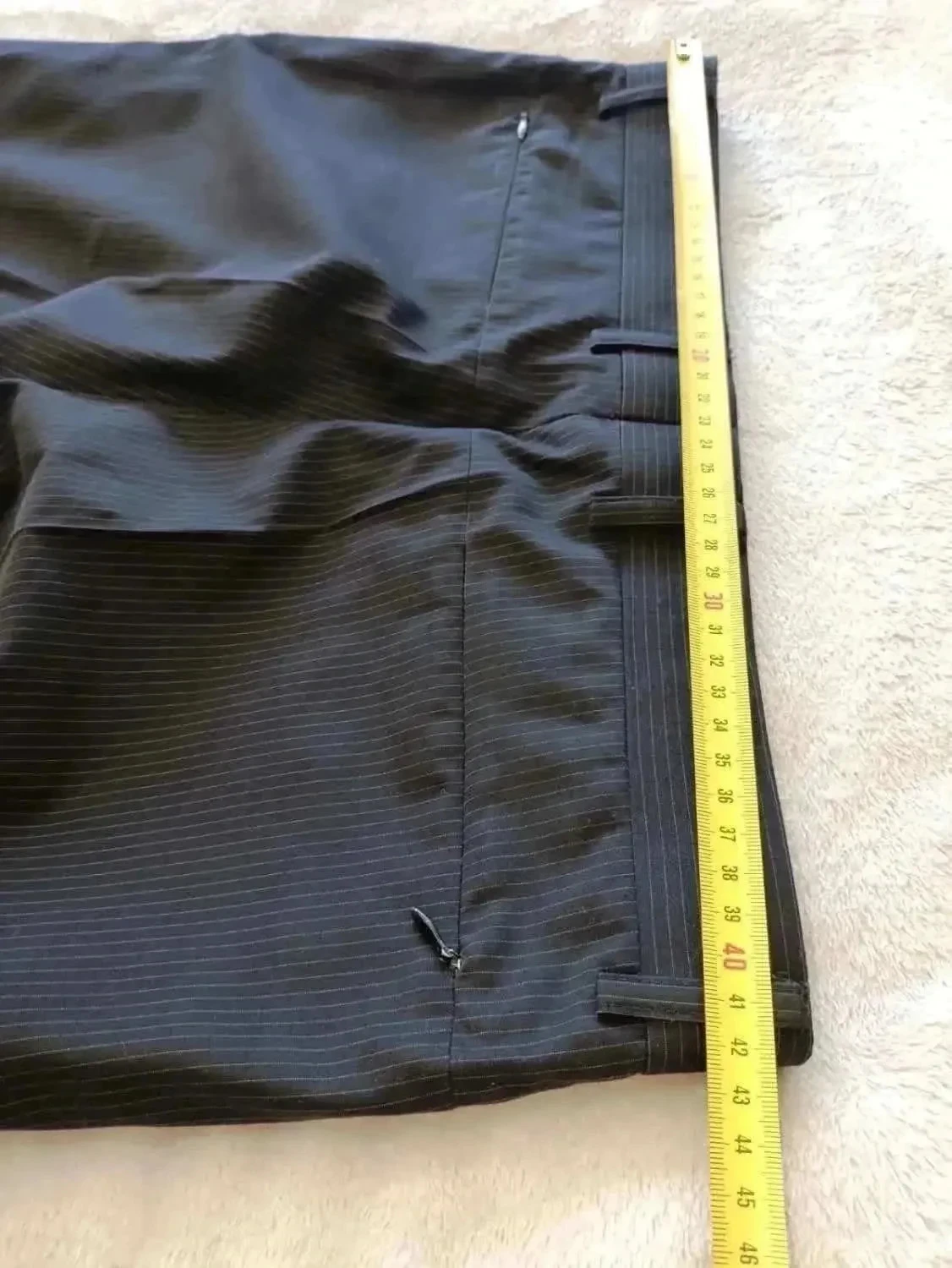 Traje preto listrado branco jaqueta 52 calça 44 – photo 20
